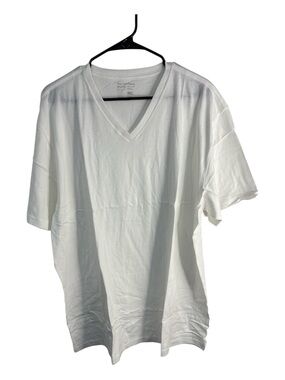 Fresh Clean Threads Men’s Classic White V-Neck T-Shirt Size 3X NWT Unisex